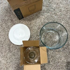 Pampered Chef Glass Trifle Bowl